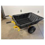 New Dewalt 800lb/10 Cu. Ft. Swivel/Dump Cart - Convertible to Tow/Wheelbarrow