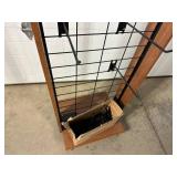 Double Sided Rolling Retail Rack with Hooks and Removable Sign