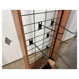 Double Sided Rolling Retail Rack with Hooks and Removable Sign