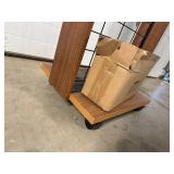 Double Sided Rolling Retail Rack with Hooks and Removable Sign