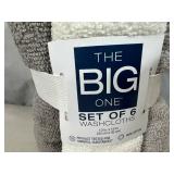 6 New "Big One" Wash Cloths