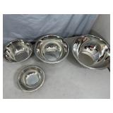 4 New Bene Casa Stainless Steel Mixing Bowls