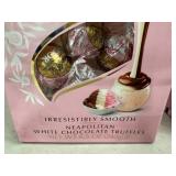 4 New Bags of Lindt Special Edition Neapolitan White Chocolate Truffles.