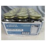 12 New Anchor Hocking Canning Jars - 1 pint Regular Mouth