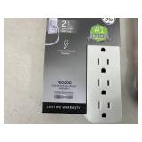 New GE Surge Protector and 9 ft Fabric Covered Extension Cord