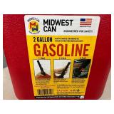 New 2 Gallon Gasoline Jug with Quick-Flow Spout
