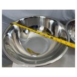 2 New Large Bene Casa Stainless Steel Mixing Bowls