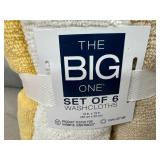 6 New "Big One" Wash Cloths