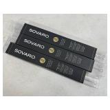 3 New Sets of Sovaro Reusable Straws with Cleaning Brushes