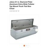 Crescent Jobox 61 in. Diamond Plate Aluminum Extra Wide Fullsize Top Mount Truck Tool Box Chest