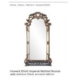 Howard Elliott Imperial Mottled Bronze with Antique Silver Accents Mirror