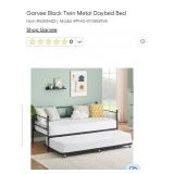 Garvee Black Twin Metal Daybed Bed frame