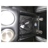 2/3 black leather sectional