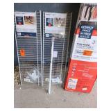 Wire closet shelves and drawer kit