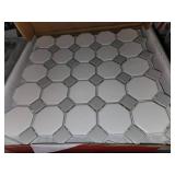 7 boxes octagon white grey mosiacs