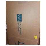 White cordless add on door blind