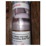 5x7 white light grey area rug