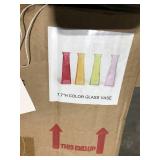 COLOR GLASS VASES, 24 COUNT