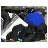 ASSORTED BRACES AND SWEAT VESTS