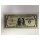 $1-1957 Silver Certificate, miss print - non-matching serial numbers RARE - Free Shipping & Insurance