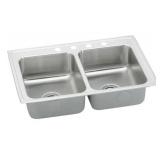 Elkay Lustertone Stainless Steel Drop-In ADA Sink - 33" x 21-1/4" x 6"