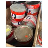 box of metal Kraft metal cans