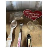 Coke Serving Trays   with a bunch of little coke items