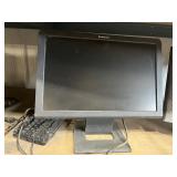 4 computer monitors   key boards  and cords