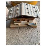 Shelf full of collectables