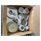 box of small dishes tea sets