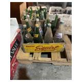 3 boxes of Bottles    one wood bottle box