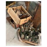 4 boxes of old bottles
