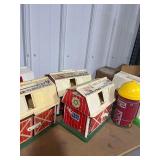 6 Fisher Price Barns  & 1 Silo