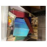 Shelf full of Avon Collectables