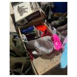 lot of  Hats   military cloths   boots and more