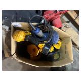box of cordless and corded tools