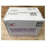 Case of TAC Powdered Free Nitrile Gloves