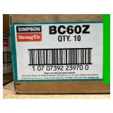 (2) Simpson Strong-Tie BC60Z 6 x Post Base ZMAX 10 Pk