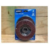 (2-Pk) HART Wood Metal HEAVY REMOVAL 36 GRIT VERY COARSE 4-1/2" FLAP DISC ~ NEW