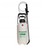 Chapin 16100 1-Gallon Made in USA Garden Pump Sprayer with Ergonomic Handle, Trigger Shut Off, Adjustable Cone Nozzle and in-Tank Filter, for Spraying Weeds, Insects, Fertilizers, Translucent White