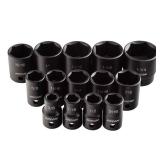 ARCAN TOOLS 1/2 Inch Drive Shallow Impact Socket Set