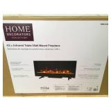 Home Decorators Collection 42 in. Wall Mount Electric Fireplace (Retails for $199)