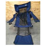 Blue Foldable Out Door Chair with Foot Rest