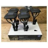 Lot of 5 - Hampton Bay Tallulah Falls LED Solar Pathway Lights