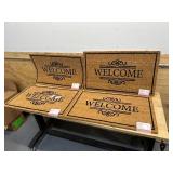 (4) Welcome Natural 18 in. x 30 in. Coir Non-Slip Indoor Outdoor Door Mat