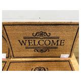 (4) Welcome Natural 18 in. x 30 in. Coir Non-Slip Indoor Outdoor Door Mat