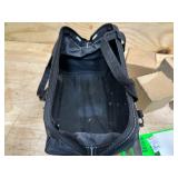 12-Inch Black Tool Storage Bag With Zipper - Double Wall Construction -9"x12"x7"