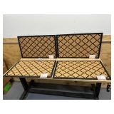 (4) StyleWell Beige Panama EMB Indoor, Outdoor 18 in. x 30 in. Rubber Backed Door Mat