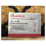 (4) StyleWell Beige Panama EMB Indoor, Outdoor 18 in. x 30 in. Rubber Backed Door Mat