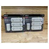 (2) Commercial electric Wireless Remote Control AC/DC Adapter, White(3-Pack)